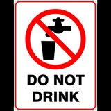 Sign do not drink